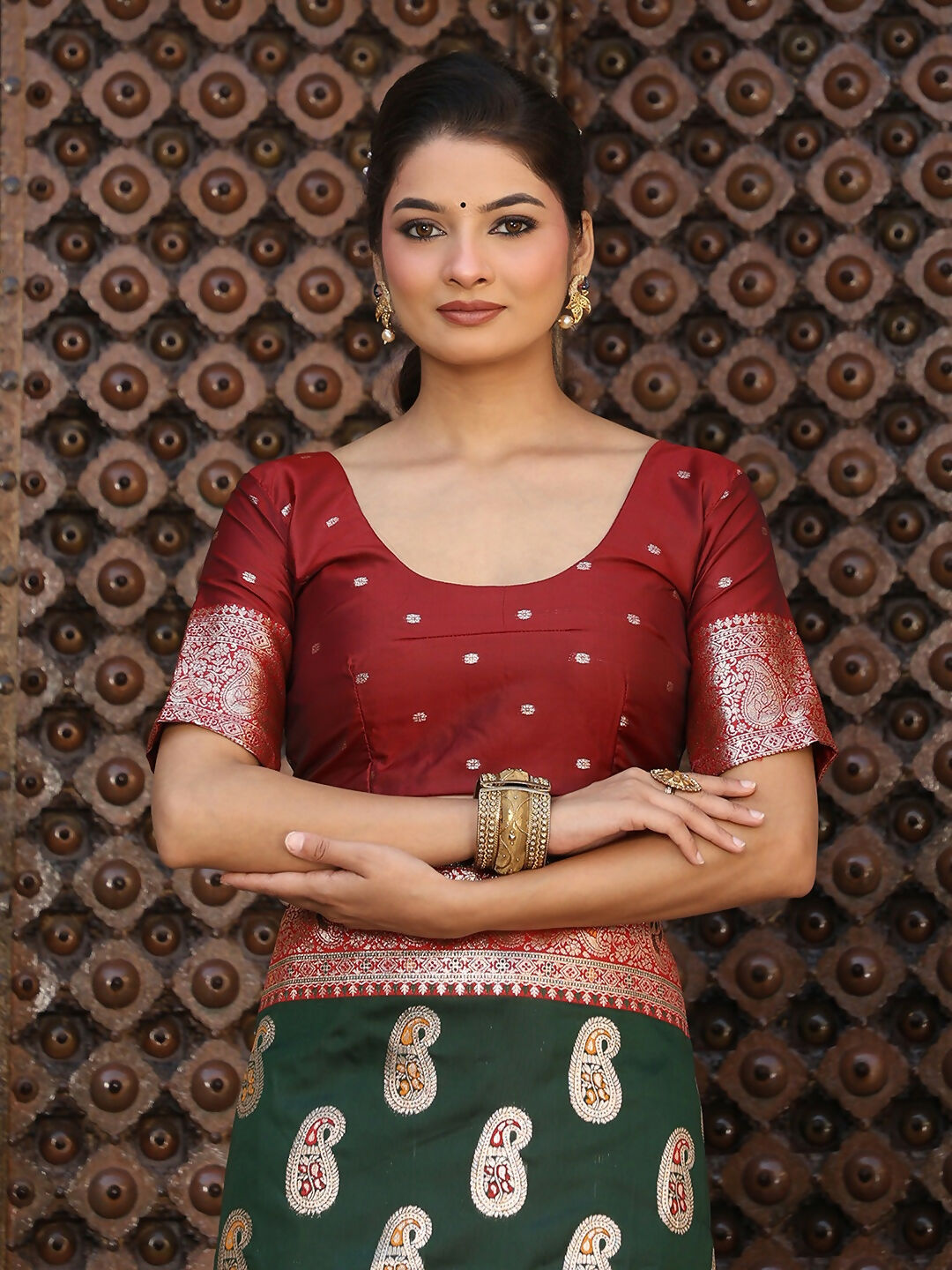 Shree Shyam Fashion Green Silk Saree