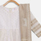 Ahalyaa Off White Chanderi Anarkali Kids Kurta With Dupatta For Girls | Swadesiicart
