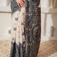 Shree Shyam Fashion Linen Cotton Black & Cream Saree
