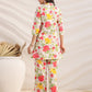 Janasya Straight Cambric Off White Floral Shirt Collar Co-Ords - Swadesiicart