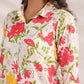 Janasya Straight Cambric Off White Floral Shirt Collar Co-Ords - Swadesiicart