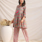 Janasya Sage Cambric Floral Co-Ords - Swadesiicart