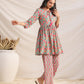 Janasya Sage Cambric Floral Co-Ords - Swadesiicart