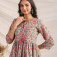 Janasya Sage Cambric Floral Co-Ords - Swadesiicart