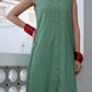 Janasya Straight Jacquard Sage Self Design V-Neck with Band Collar Kurta & Bottom - Swadesiicart