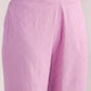 Janasya Straight Jacquard Lavender Self Design Round Neck Co-Ords - Swadesiicart