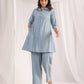 Janasya Light Jacquard Self Design Shirt Top & Bottom Set | Swadesiicart