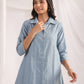 Janasya Light Jacquard Self Design Shirt Top & Bottom Set | Swadesiicart