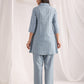 Janasya Light Jacquard Self Design Shirt Top & Bottom Set | Swadesiicart