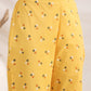 Janasya Gathering Cambric Mustard Geometric Band Collar Co-Ords - Swadesiicart