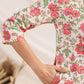 Janasya A-Line Cambric Beige Floral Round Neck Co-Ords - Swadesiicart