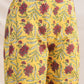 Janasya Pleated Cambric Yellow Floral Notch Neck Co-Ords - Swadesiicart