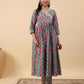 Janasya Green Cambric Ethnic Motifs Co-Ords - Swadesiicart