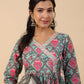 Janasya Green Cambric Ethnic Motifs Co-Ords - Swadesiicart