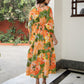 Janasya Multicolour Cambric Floral Dress | Swadesiicart