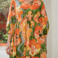 Janasya Multicolour Cambric Floral Dress | Swadesiicart