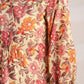 Janasya Gathered Cambric Yellow Floral V-Neck Dress | Swadesiicart