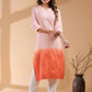 Janasya Bright Cotton Ombre Straight Kurta | Swadesiicart