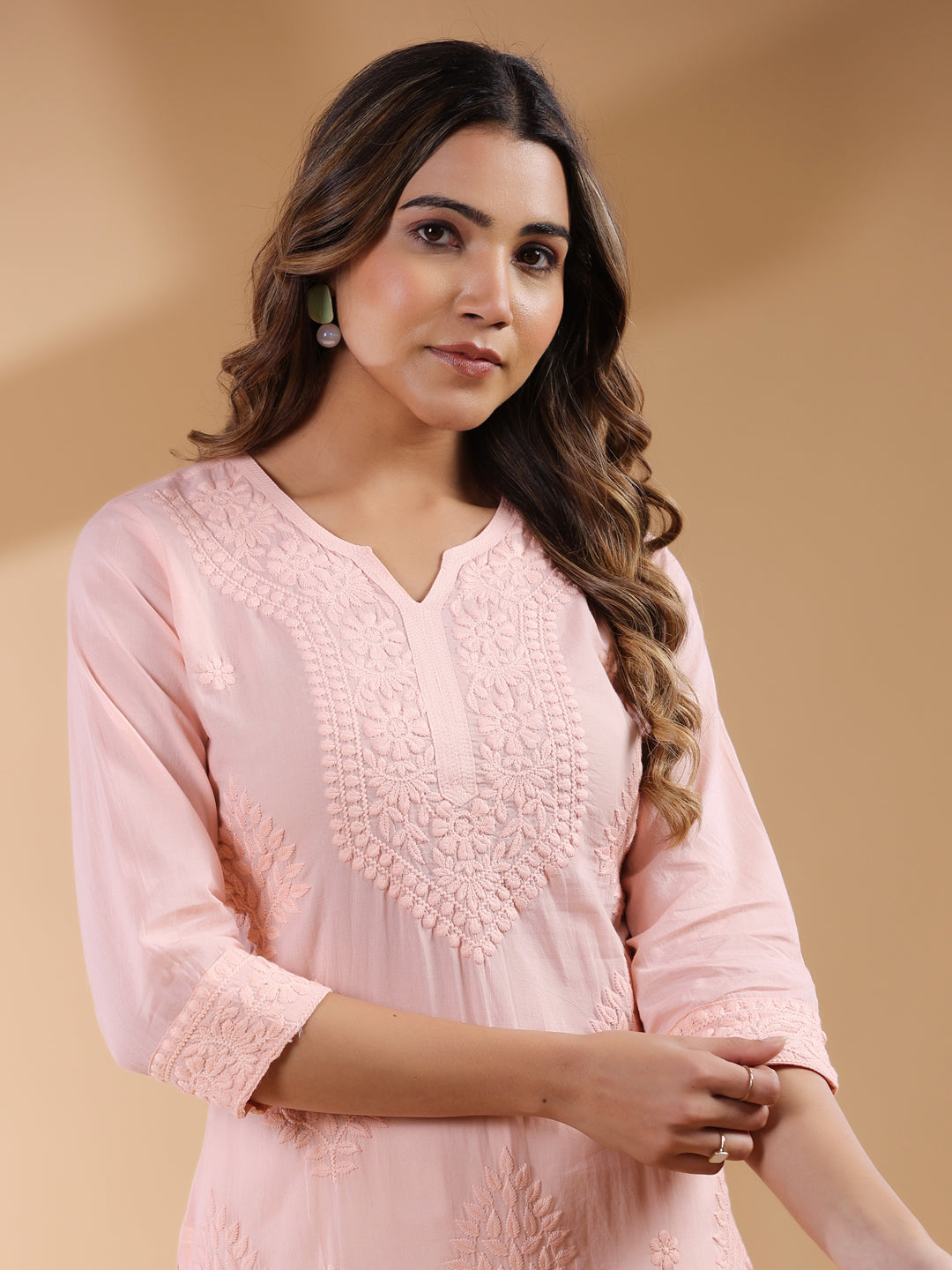 Janasya Bright Cotton Ombre Straight Kurta | Swadesiicart