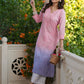 Janasya Bright Cotton Ombre Straight Kurta | Swadesiicart