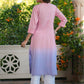 Janasya Bright Cotton Ombre Straight Kurta | Swadesiicart