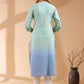 Janasya Bright Cotton Ombre Straight Kurta | Swadesiicart