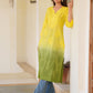 Janasya Bright Cotton Ombre Straight Kurta | Swadesiicart