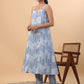 Janasya Blue Cambric Ethnic Motifs Set | Swadesiicart