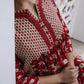 Janasya A-Line Cambric Red Floral Notch Neck Kurta & Bottom | Swadesiicart