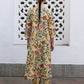 Janasya Light Cotton Floral Gathered Kurta Set | Swadesiicart