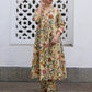 Janasya Light Cotton Floral Gathered Kurta Set | Swadesiicart