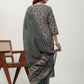 Janasya Straight Cambric Beige Floral Notch Neck Kurta Set - Swadesiicart