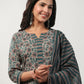 Janasya Beige Cambric Floral Kurta Set | Swadesiicart