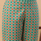 Janasya Regular Cambric Green Ethnic Motifs V-Neck Set - Swadesiicart