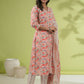 Janasya Straight Cambric Off White Floral V-Neck Set | Swadesiicart