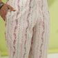 Janasya Straight Cambric Off White Floral V-Neck Set | Swadesiicart