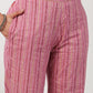 Janasya Straight Cambric Pink Floral V-Neck Set | Swadesiicart