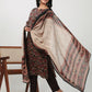 Janasya Straight Cambric Black Floral Notch Neck Kurta,Bottom & Dupatta | Swadesiicart
