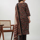 Janasya Straight Cambric Black Floral Notch Neck Kurta,Bottom & Dupatta | Swadesiicart