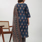 Janasya Regular Cambric Indigo Floral Notch Neck Kurta Set | Swadesiicart