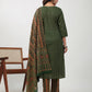 Janasya Straight Cambric Green Ethnic Motifs Notch Neck Set | Swadesiicart