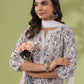 Janasya White Cambric Floral Set | Swadesiicart