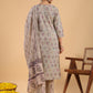 Janasya Regular Cotton Cream Floral Notch Neck Kurta,Bottom & Dupatta | Swadesiicart