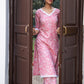Janasya Pink Cambric Floral Kurta Set | Swadesiicart