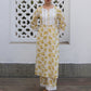 Janasya Straight Cambric Off White Floral Notch Neck Kurta & Bottom | Swadesiicart