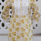 Janasya Straight Cambric Off White Floral Notch Neck Kurta & Bottom | Swadesiicart