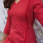 Janasya Dark Cotton Ethnic Motifs A-Line Kurta Set | Swadesiicart