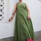 Janasya Light Cotton Solid A-Line Kurta Set | Swadesiicart