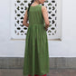 Janasya Light Cotton Solid A-Line Kurta Set | Swadesiicart