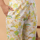 Janasya A-Line Cambric White Floral V-Neck Set | Swadesiicart